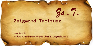 Zsigmond Tacitusz névjegykártya